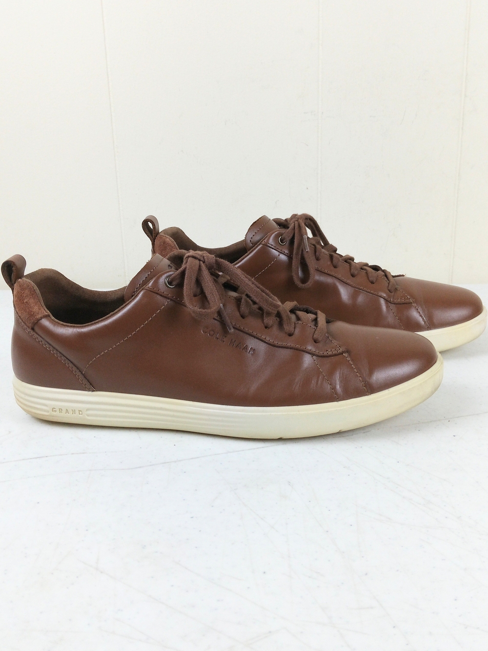 Cole Haan Men’s GrandPro Brown Leather Lace Up Sneakers Size 9.5